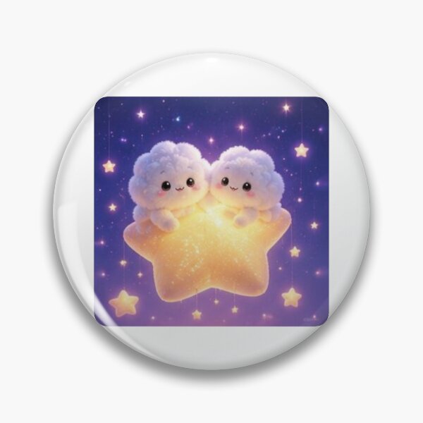 Item preview, Cute Kawaii Cloud Friends on a Star designed and sold by ThilankaDesign.