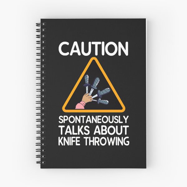 Item preview, Caution Spontaneously Talks About Knife Throwing designed and sold by lauvjdxks.