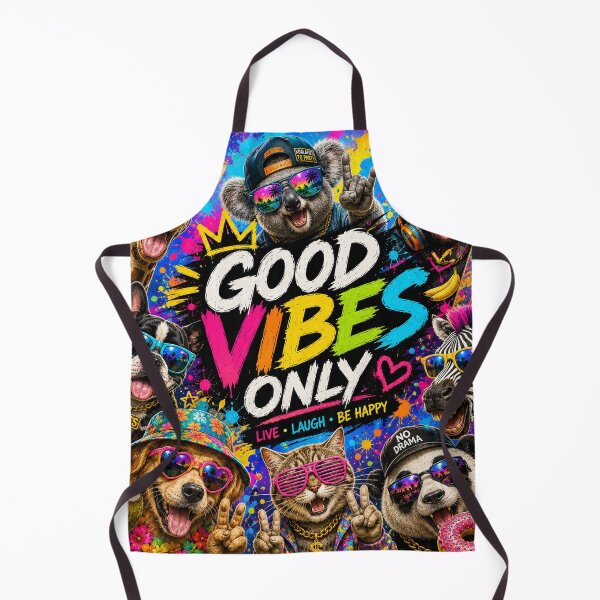 Item preview, Funny Animals Good Vibes Only – Colorful Party Animal Design designed and sold by Molli98.