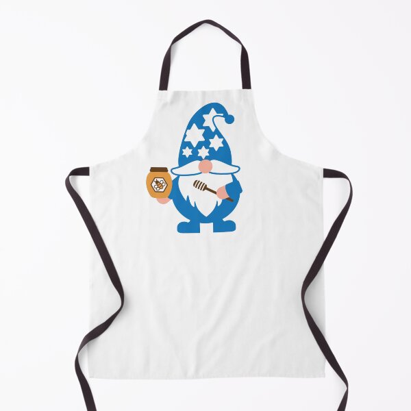 Item preview, Rosh Hashanah Gnome holding Honey Jar with Small Bee and Honey Deeper designed and sold by sigdesign.