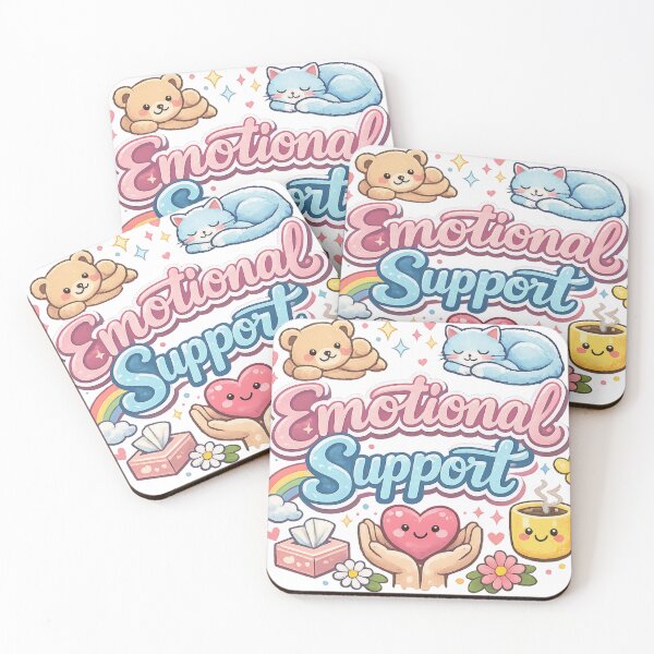 Item preview, Emotional Support Comfort Crew – Cute Pastel Self‑Care T‑Shirt designed and sold by EdgeSphere.