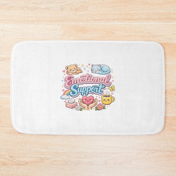 Item preview, Emotional Support Comfort Crew – Cute Pastel Self‑Care T‑Shirt designed and sold by EdgeSphere.