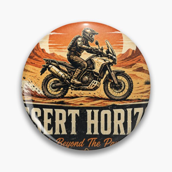 Item preview, Desert Horizon Retro Adventure Motorcycle Design designed and sold by TorqueTheoryLab.