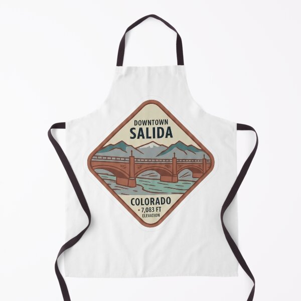 Item preview, Downtown Salida Colorado Historic Bridge Mountain Vintage Badge designed and sold by LittleArij.