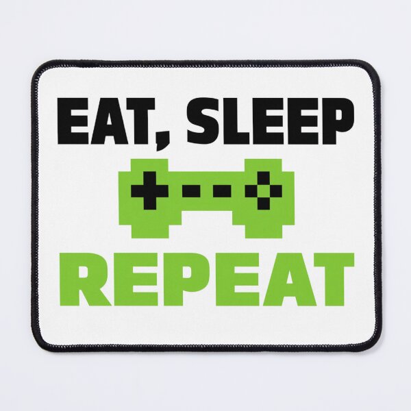 Item preview, Eat Sleep Repeat Gaming Design With Green Pixel Controller for Gamers and Retro Video Games designed and sold by KanDa-Shop.