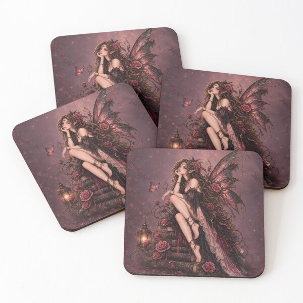 Item preview, Dark Fairy Among the Roses & Books designed and sold by LunasWhisperStudio.