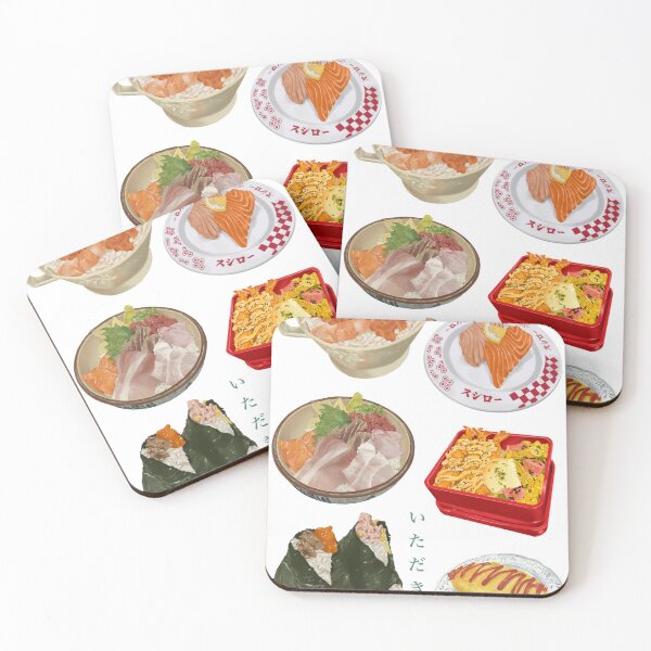 Item preview, Japanese Comfort Food Collection – Onigiri, Sashimi & Omurice designed and sold by FeedMeLikeUDraw.