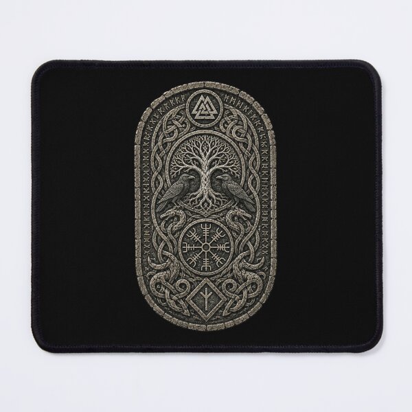 Item preview, Ravens and Serpents of Yggdrasil – Norse Runestone designed and sold by OblivionRise.