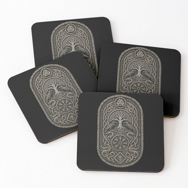Item preview, Ravens and Serpents of Yggdrasil – Norse Runestone designed and sold by OblivionRise.