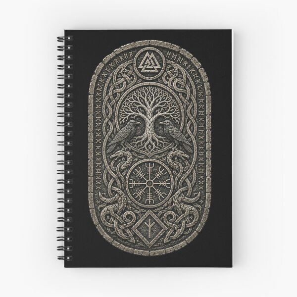 Item preview, Ravens and Serpents of Yggdrasil – Norse Runestone designed and sold by OblivionRise.