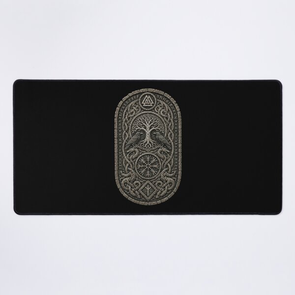 Item preview, Ravens and Serpents of Yggdrasil – Norse Runestone designed and sold by OblivionRise.
