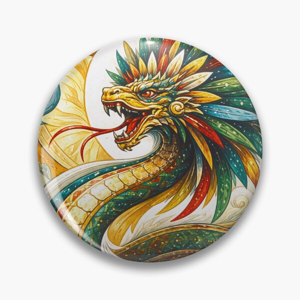 Item preview, Feathered Aztec God Quetzalcoatl illustration. designed and sold by GalleryKauffeld.