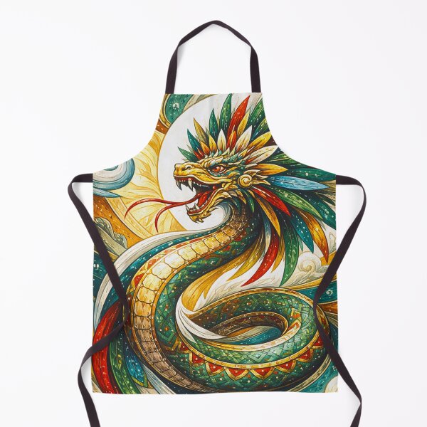 Item preview, Feathered Aztec God Quetzalcoatl illustration. designed and sold by GalleryKauffeld.