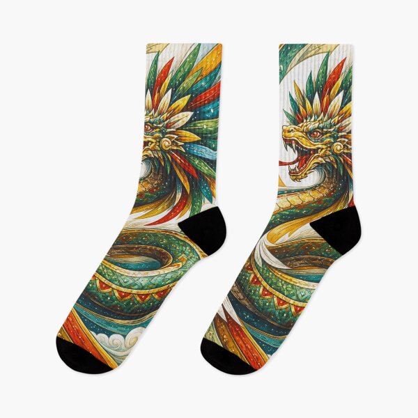 Item preview, Feathered Aztec God Quetzalcoatl illustration. designed and sold by GalleryKauffeld.