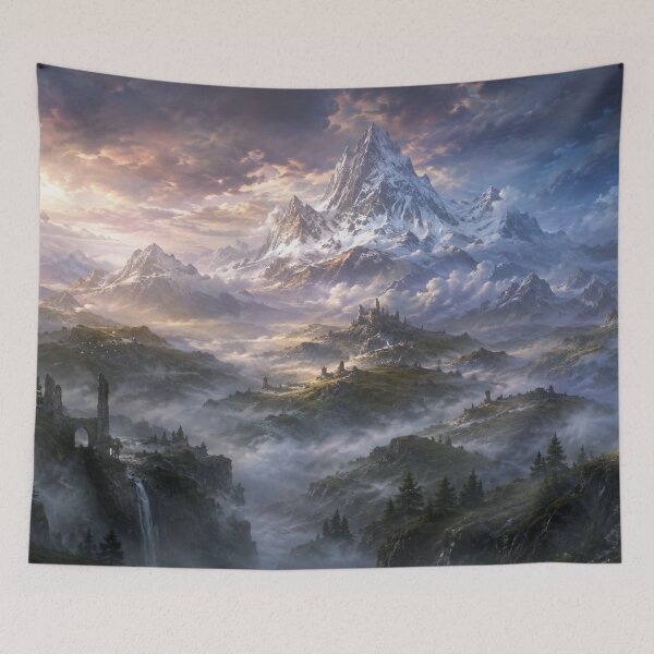 Item preview, Majestic fantasy mountain world designed and sold by Sigtrix.