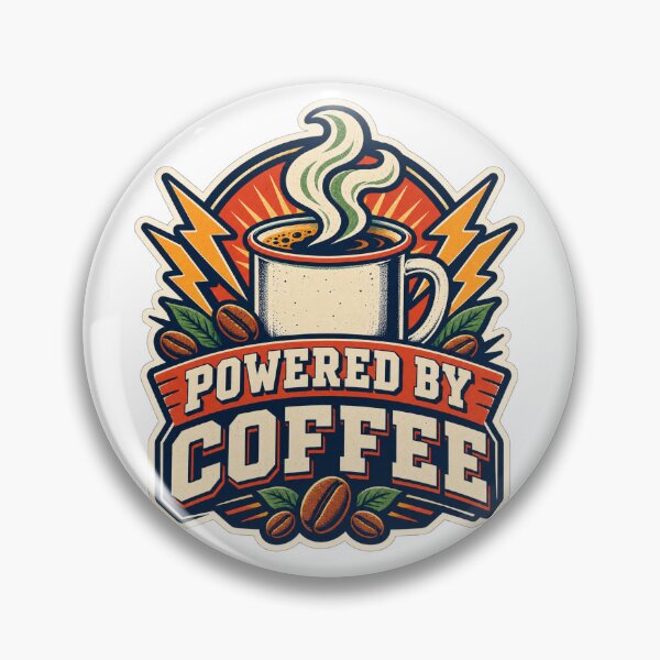 Item preview, Powered by Coffee Retro Design designed and sold by luxo-design.