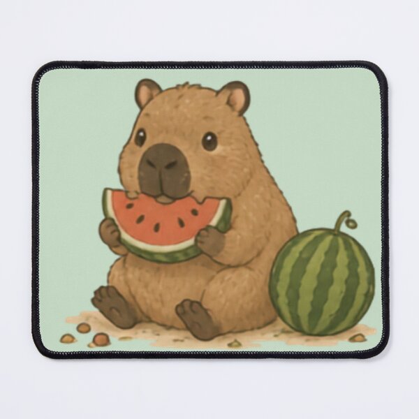 Item preview, Summer Snack Capybara designed and sold by MellowMunchkins.