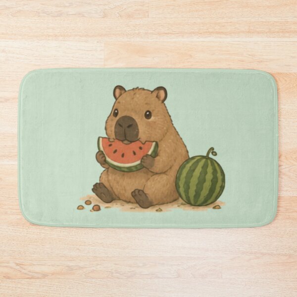 Item preview, Summer Snack Capybara designed and sold by MellowMunchkins.