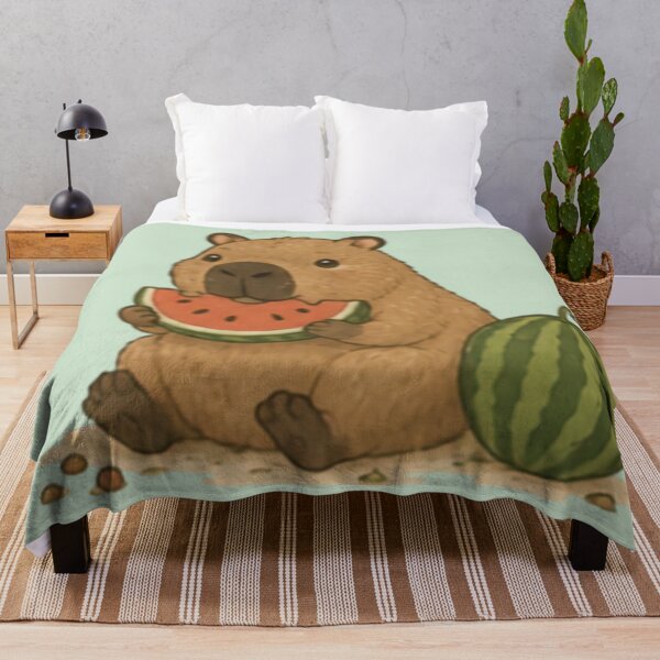 Item preview, Summer Snack Capybara designed and sold by MellowMunchkins.