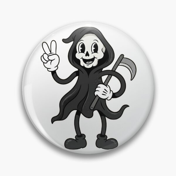 Item preview, Vintage Rubber Hose Grim Reaper Peace Sign designed and sold by DripCultureLab.