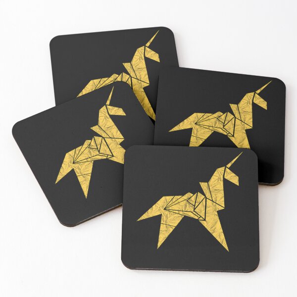 Item preview, Gold Foil Geometric Origami Unicorn designed and sold by United-1Love.