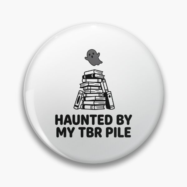 Item preview, Haunted By My TBR Pile Cute Ghost Reading Bookish Quote Aesthetic Bookworm designed and sold by raedattia.