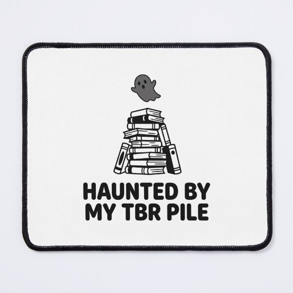 Item preview, Haunted By My TBR Pile Cute Ghost Reading Bookish Quote Aesthetic Bookworm designed and sold by raedattia.