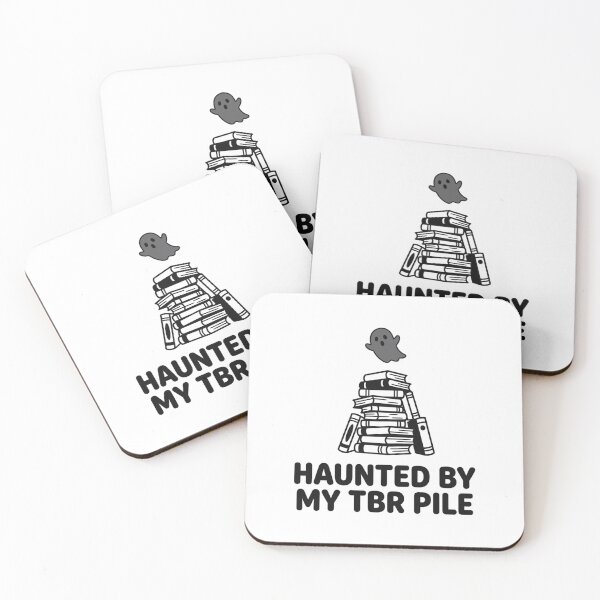 Item preview, Haunted By My TBR Pile Cute Ghost Reading Bookish Quote Aesthetic Bookworm designed and sold by raedattia.