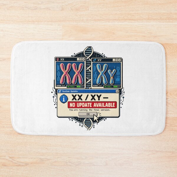 Item preview, Funny Futuristic Geek Tee – "XX / XY — Funny Futuristic Geek Tee – "XX / XY — NO UPDATE AVAILABLE"" designed and sold by UrbanStatic.
