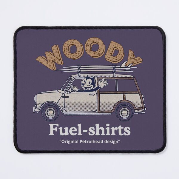 Item preview, Classic 1969 British Woody Surf Wagon - Retro Cartoon designed and sold by Fuel-Shirts.