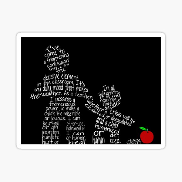 Haim Ginott - I've come to a frightening conclusion... (in white) Sticker