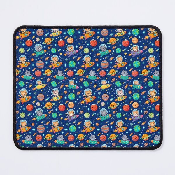 Item preview, Adventurous Space Cat Pattern - Rockets and Planets designed and sold by conamor-bymel.