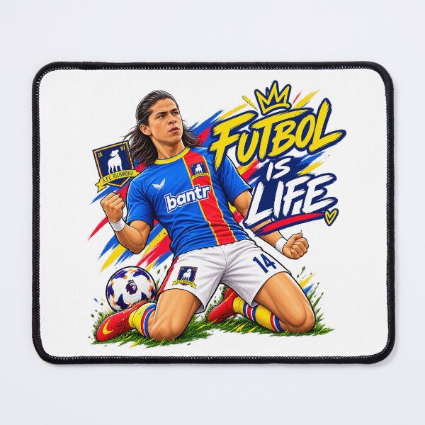 Item preview, Dani Rojas Futbol Is Life Football Celebration Fan Design designed and sold by UrbanKangaroo.