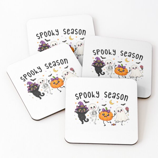 Item preview, Spooky Season Halloween Cute Ghost Skeleton Cat Pumpkin designed and sold by wansilastomi.