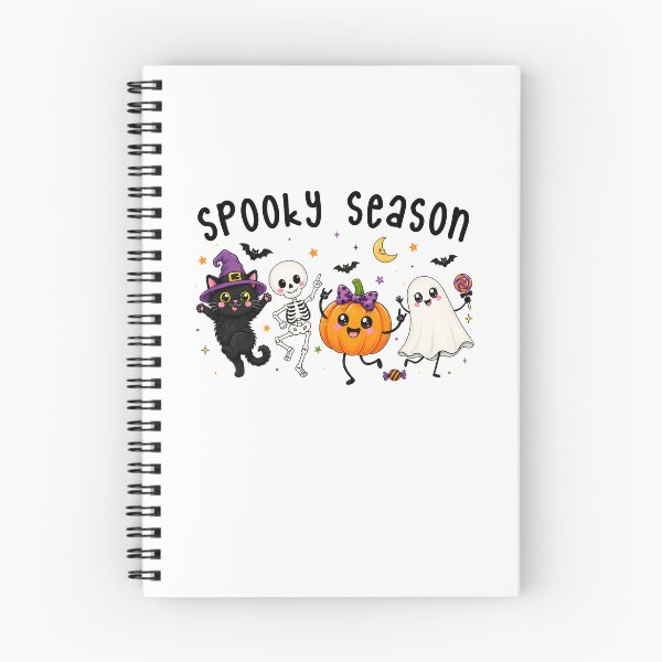 Item preview, Spooky Season Halloween Cute Ghost Skeleton Cat Pumpkin designed and sold by wansilastomi.