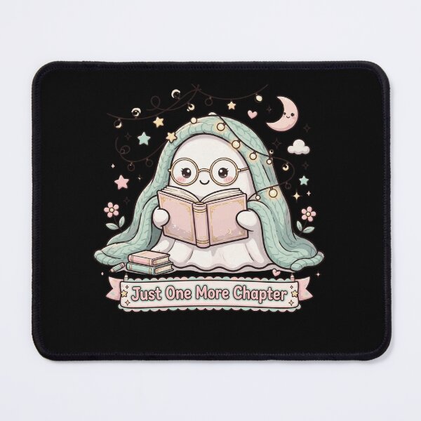 Item preview, Just One More Chapter - Cute Ghost Reading Book Cozy designed and sold by Fulaly.