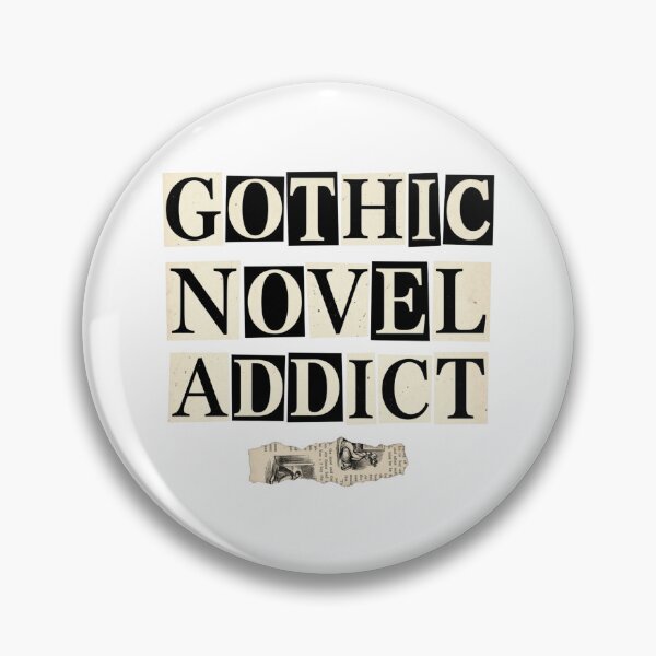 Item preview, Gothic Novel Addict Ransom Note Aesthetic Reader Quote Dark Academia Bookworm designed and sold by raedattia.
