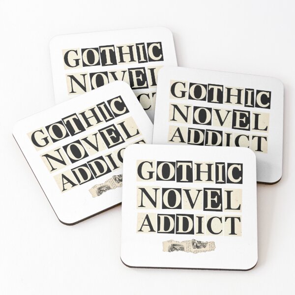 Item preview, Gothic Novel Addict Ransom Note Aesthetic Reader Quote Dark Academia Bookworm designed and sold by raedattia.