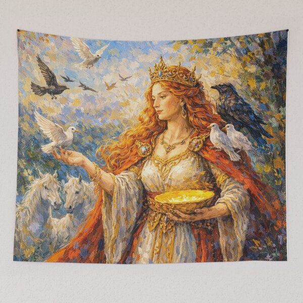 Item preview, Rhiannon Goddess of Horses Painting. designed and sold by GalleryKauffeld.