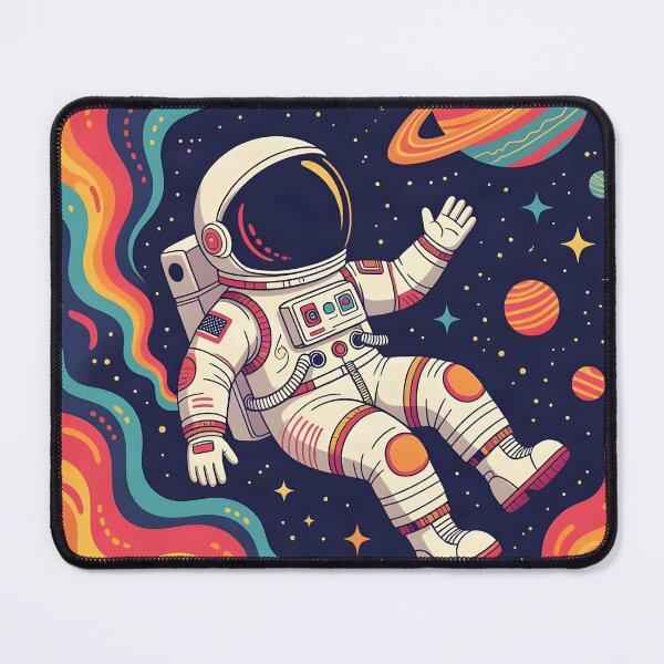 Item preview, Floating astronaut wearing a retro spacesuit designed and sold by Ponted.