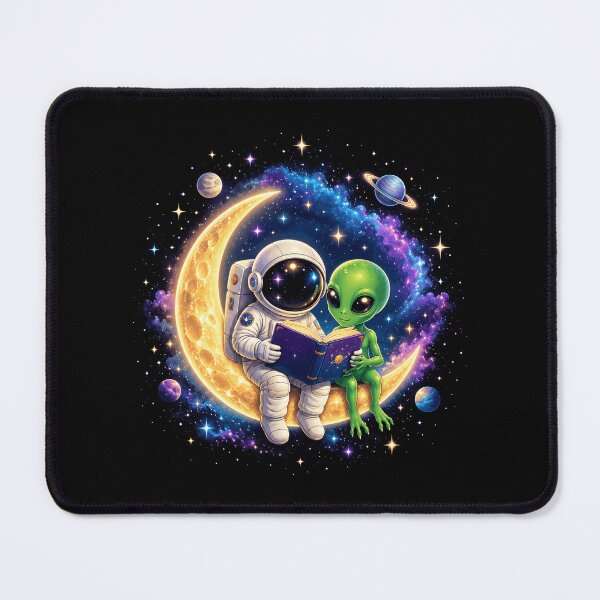Item preview, Astronaut Reading Book To Alien designed and sold by wansilastomi.