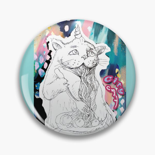 Item preview, City Cat - Cat Eating Spaghetti (Original Drawing by ACCI) designed and sold by VanyssaGraphics.
