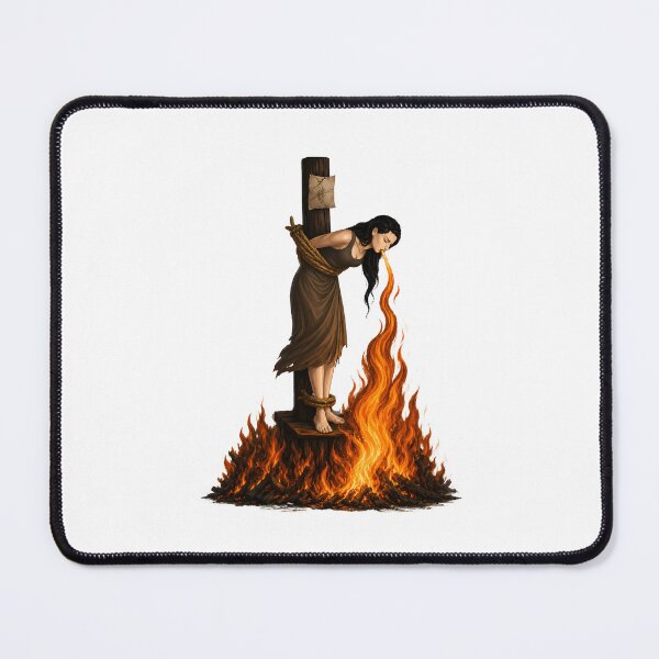 Item preview, Witch Lighting Cigarette While Burning At The Stake designed and sold by Gerhard-VIN.