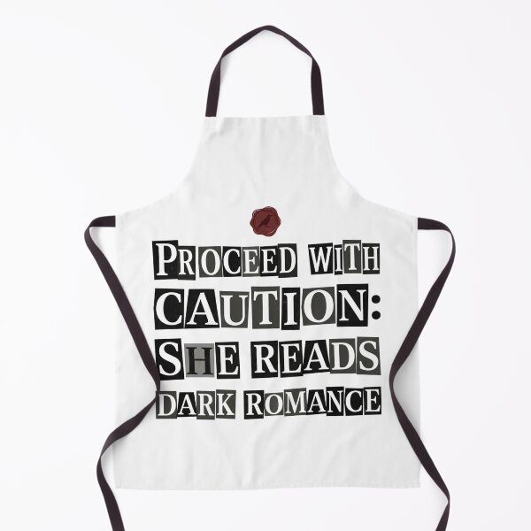 Item preview, Proceed With Caution She Reads Dark Romance Ransom Note Bookish Reader Quote designed and sold by raedattia.