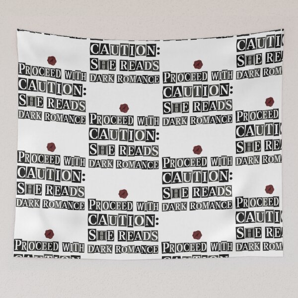 Item preview, Proceed With Caution She Reads Dark Romance Ransom Note Bookish Reader Quote designed and sold by raedattia.