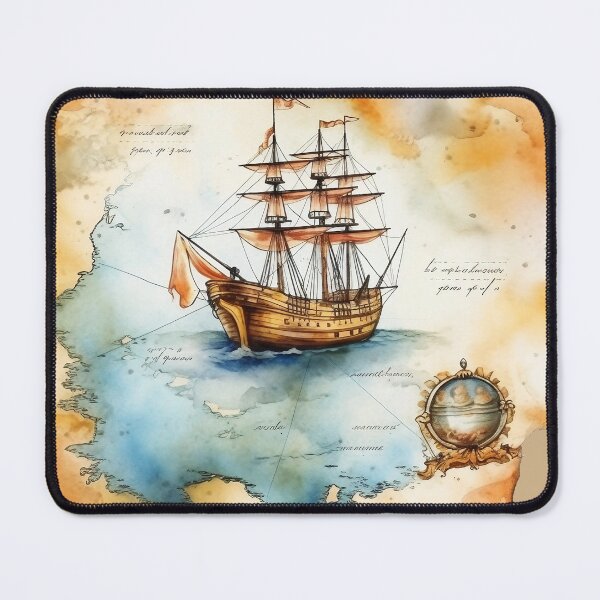 Item preview, Vintage Fantasy Treasure Map - Pirate RPG & Dark Academia Aesthetic designed and sold by By Nayla.