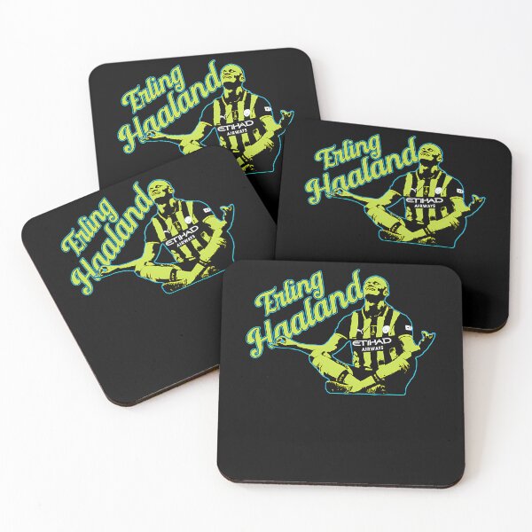 Item preview, Erling Haaland Manchester City Blue Neon Meditation Goal Celebration designed and sold by Simobch.