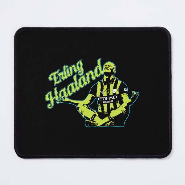 Item preview, Erling Haaland Manchester City Blue Neon Meditation Goal Celebration designed and sold by Simobch.
