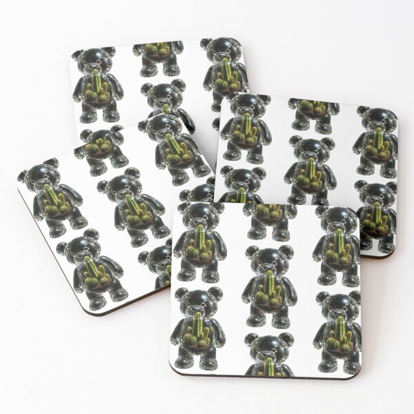 Item preview, Glass Bear Cactus Figurine Graphic Art designed and sold by Bhinfy.