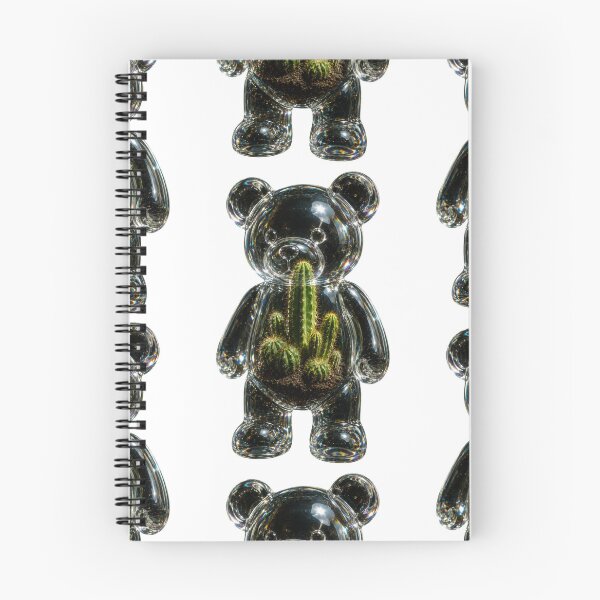 Item preview, Glass Bear Cactus Figurine Graphic Art designed and sold by Bhinfy.